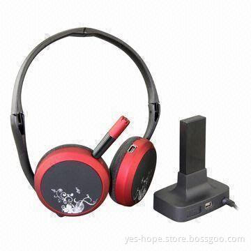 2.4GHz Wireless Earphones with 20Hz to 20kHz Frequency Response and >45dB S/N Ratio